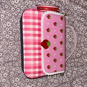 Loungefly Pink Strawberry Crossbody Bag